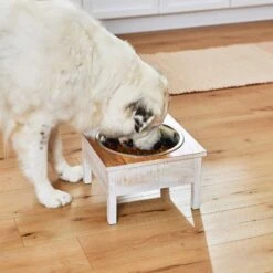 Frisco Farm House Wood Elevated Non-Skid Stainless Steel Dog Bowl -WoofyPlay Store 257160 PT8. AC SS1800 V1615932139