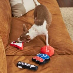 Frisco Road Trip Traffic Signs Plush Squeaky Dog Toy, 4 Count -WoofyPlay Store 262016 PT3. AC SS1800 V1618598528