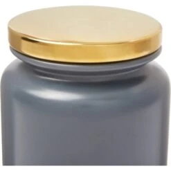 Frisco Modern Gold Rim Ceramic Treat Jar -WoofyPlay Store 270190 PT5. AC SS1800 V1627669956