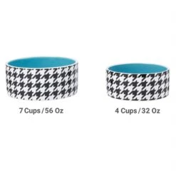 Frisco Houndstooth Non-skid Ceramic Dog Bowl -WoofyPlay Store 270200 PT5. AC SS1800 V1620913212