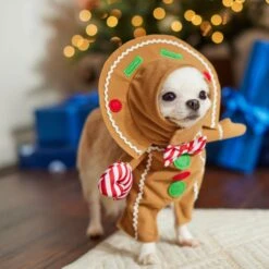 Frisco Front Walking Gingerbread Dog & Cat Costume -WoofyPlay Store 276156 PT8. AC SS1800 V1631568795