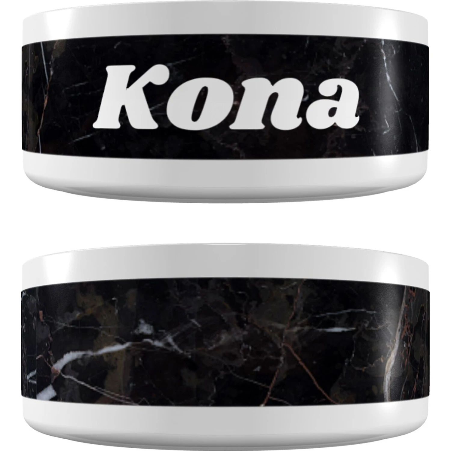 Frisco Personalized Black Marble Dog & Cat Bowl 1 Frisco Personalized Black Marble Dog & Cat Bowl