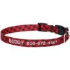 Frisco Buffalo Check Polyester Personalized Dog Collar