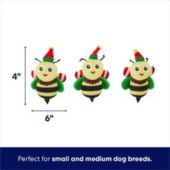 Frisco Holiday Bee Merry Hide & Seek Puzzle Plush Squeaky Dog Toy -WoofyPlay Store 287099 PT2. AC SS1800 V1695044345