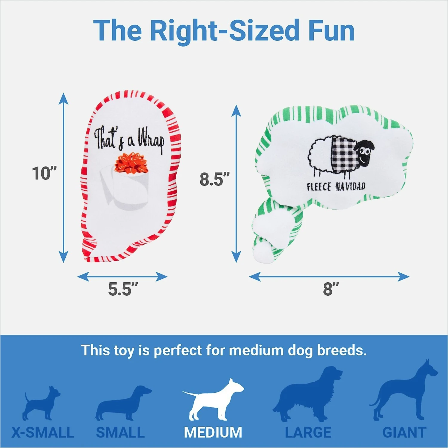 Frisco Holiday Thought Bubble Plush Squeaky Dog Toy, 2 Count 2 Frisco Holiday Thought Bubble Plush Squeaky Dog Toy, 2 Count - Image 2