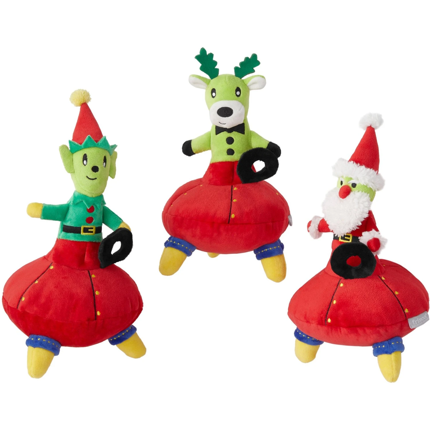 Frisco Holiday Alien Santa & Friends UFO's Plush Squeaky Dog Toy, 3 Count 1 Frisco Holiday Alien Santa & Friends UFO's Plush Squeaky Dog Toy, 3 Count