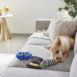 Frisco New Year's Eve Party Essentials Plush Squeaky Dog Toy -WoofyPlay Store 288484 PT3. AC SS1800 V1638289955