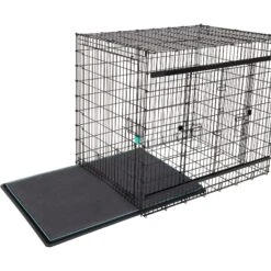 Frisco Heavy Duty Enhanced Lock Sliding Double Door Fold & Carry Wire Dog Crate & Mat Kit, 54 Inch -WoofyPlay Store 297463 PT4. AC SS1800 V1633115460
