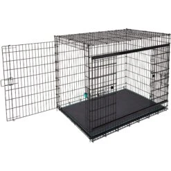 Frisco Heavy Duty Enhanced Lock Sliding Double Door Fold & Carry Wire Dog Crate & Mat Kit, 54 Inch -WoofyPlay Store 297463 PT6. AC SS1800 V1633115115