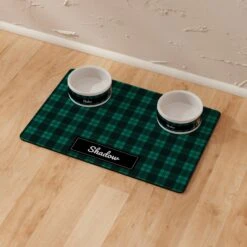 Frisco Plaid Personalized Dog & Cat Placemat -WoofyPlay Store 299564 PT8. AC SS1800 V1636048771