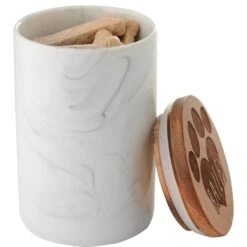 Frisco Ceramic Marble Print Personalized Treat Jar With Wood Lid, 3.75 Cups 10 Frisco Ceramic Marble Print Personalized Treat Jar With Wood Lid, 3.75 Cups -WoofyPlay Store 301181 PT4. AC SS1800 V1630332582