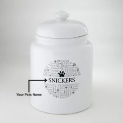 Frisco Ceramic Paw Personalized Treat Jar, 13 Cup, 104oz 11 Frisco Ceramic Paw Personalized Treat Jar, 13 Cup, 104oz -WoofyPlay Store 301183 PT5. AC SS1800 V1630559792