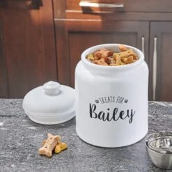 Frisco Ceramic "Treats For" Personalized Treat Jar, 13 Cup, 104oz -WoofyPlay Store 301185 PT2. AC SS1800 V1630736492