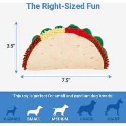 Frisco Pizza Slice Plush Squeaky Dog Toy & Frisco Taco Plush Squeaky Dog Toy -WoofyPlay Store 302494 PT5. AC SS1800 V1623084457