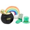 Frisco St. Patrick's Pot Of Gold Hide & Seek Puzzle Plush Squeaky Dog Toy