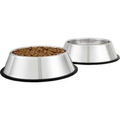 Frisco Fold & Carry Double Door Collapsible Wire Dog Crate & Mat Kit & Frisco Stainless Steel Bowl -WoofyPlay Store 303428 PT6. AC SS1800 V1623072749