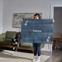 Frisco Personalized Heathered Sherpa Cat & Dog Blanket, 30" X 40" -WoofyPlay Store 303838 PT5. AC SS1800 V1637609540