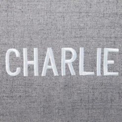 Frisco Personalized Knife Edge Bed, Dark Grey Linen, Large -WoofyPlay Store 311762 PT4. AC SS1800 V1630593979