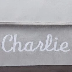 Frisco Personalized Silver Bolstered Bed With Silver Check Bolster 6 Frisco Personalized Silver Bolstered Bed With Silver Check Bolster -WoofyPlay Store 311770 PT3. AC SS1800 V1630593995