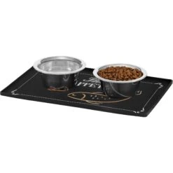 Frisco Silicone Fish Print Dog & Cat Food Mat, Black -WoofyPlay Store 311953 PT4. AC SS1800 V1642542167