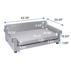 Frisco Sofa Pet Bed With Removable Cover & Frisco Eyelash Cat & Dog Blanket -WoofyPlay Store 319504 PT2. AC SS1800 V1630626372