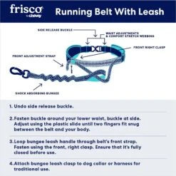 Frisco Outdoor Running Belt With Bungee Dog Leash -WoofyPlay Store 331408 PT5. AC SS1800 V1663191469