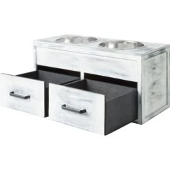 Frisco Premium Wood Elevated Large Breed Dog Bowl With Storage Station, 10 Cup -WoofyPlay Store 331505 PT5. AC SS1800 V1657656894