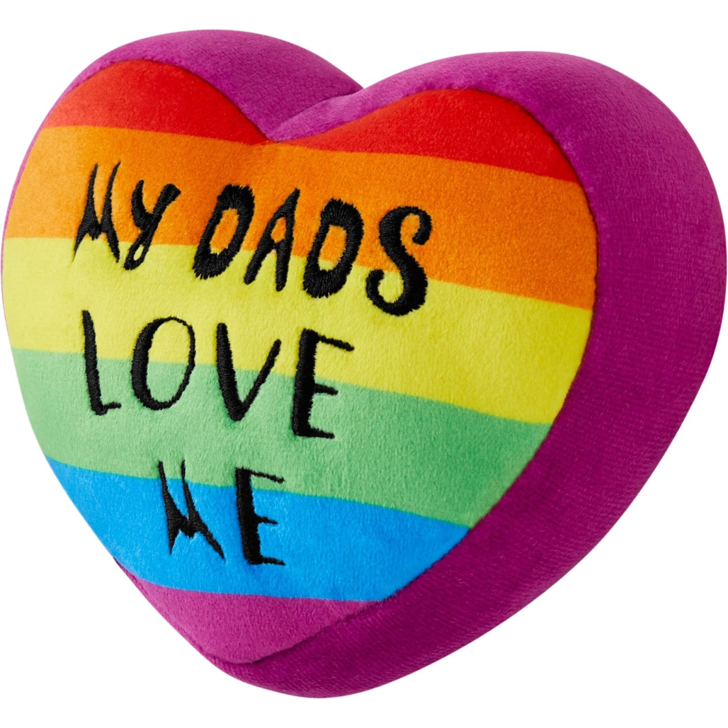 Frisco Pride My Dads Love Me Plush Squeaky Dog Toy 1 Frisco Pride My Dads Love Me Plush Squeaky Dog Toy
