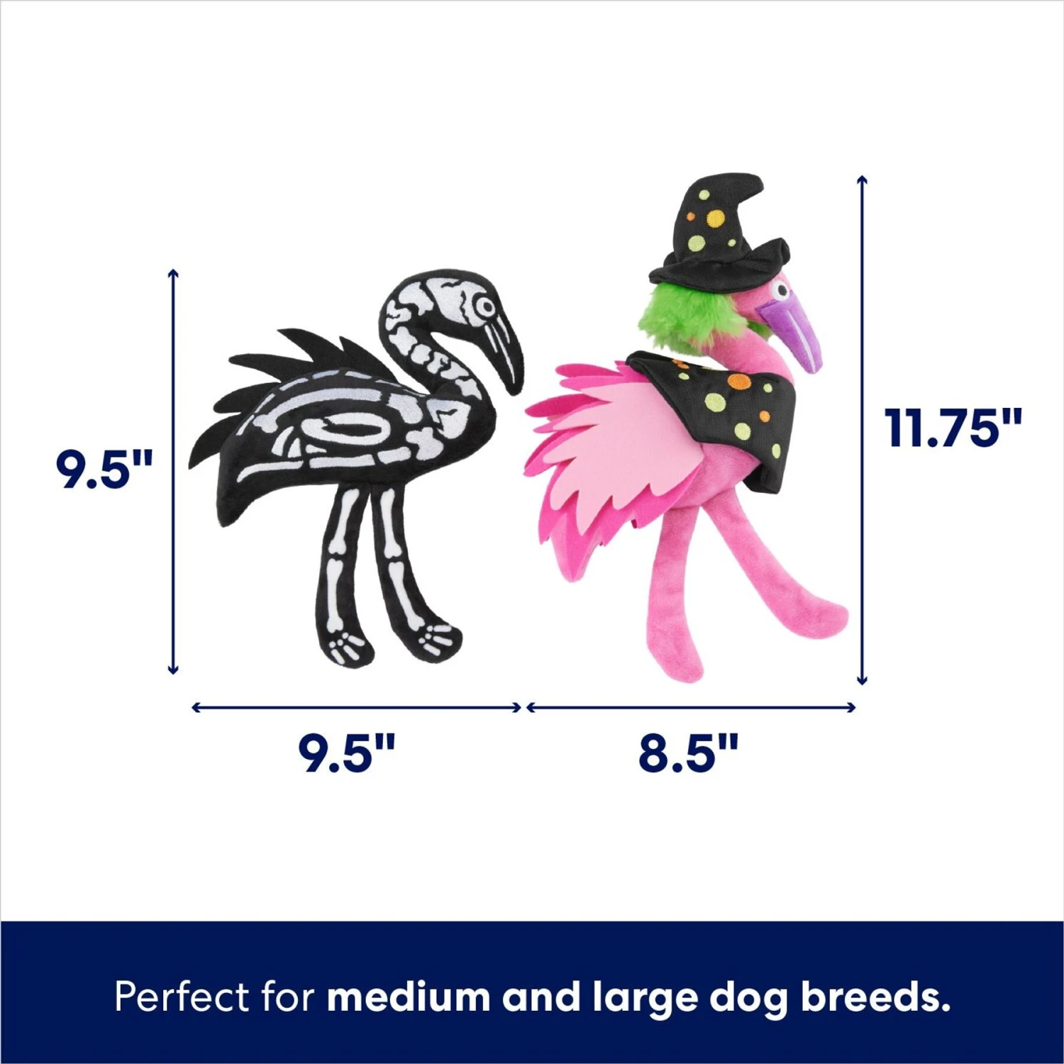 Frisco Halloween Flamingo Plush Squeaky Dog Toy 2 Frisco Halloween Flamingo Plush Squeaky Dog Toy - Image 2