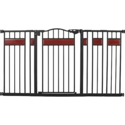Frisco Wood Accents Extra Wide Auto-close Pet Gate, 30-in -WoofyPlay Store 352631 PT2. AC SS1800 V1657657094