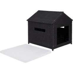 Frisco Outdoor Wicker Dog House & Bed -WoofyPlay Store 356073 PT2. AC SS1800 V1651003001