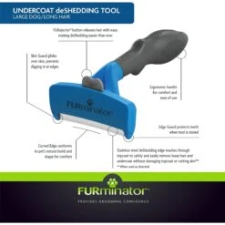 FURminator Long Hair Dog Deshedding Tool & Frisco Shed Reducing Waterless Grooming Wipes For Dogs & Cats, 50 Count -WoofyPlay Store 575134 PT4. AC SS1800 V1657660396