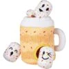 Frisco Halloween Fall Latte Hide & Seek Puzzle Plush Squeaky Dog Toy