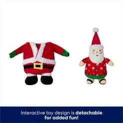 Frisco Holiday Santa On Vacation 2-in-1 Plush Squeaky Dog Toy -WoofyPlay Store 739894 PT2. AC SS1800 V1694814062