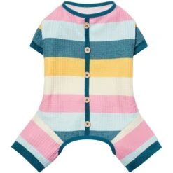 Frisco Cozy Waffle Knit Dog & Cat PJs, Stripe -WoofyPlay Store 744246 PT4. AC SS1800 V1692977015