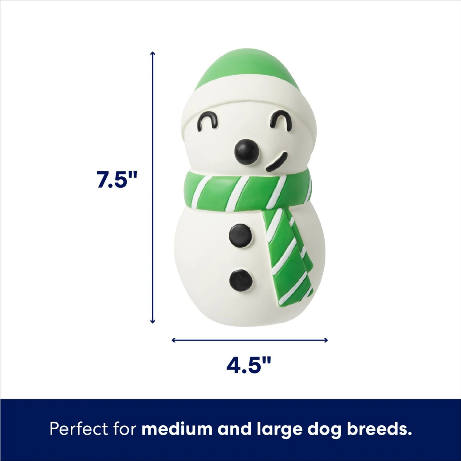 Frisco Holiday Snowman Latex Squeaky Dog Toy 2 Frisco Holiday Snowman Latex Squeaky Dog Toy - Image 2