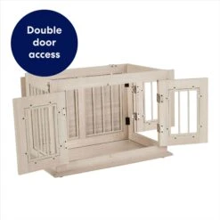 Frisco Double Door Wood & Metal Furniture Style Dog Crate -WoofyPlay Store 787222 PT3. AC SS1800 V1683122218