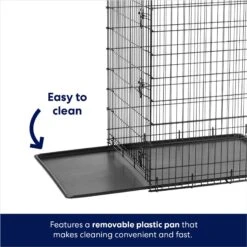 Frisco Heavy Duty Single Door Wire Dog Crate & MidWest Quiet Time Fleece Dog Crate Mat -WoofyPlay Store 933510 PT3. AC SS1800 V1692305569