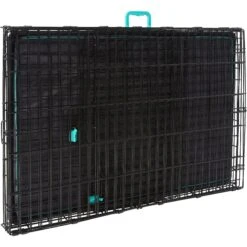 Frisco Heavy Duty Enhanced Lock Double Door Fold & Carry Wire Dog Crate & Mat Kit & MidWest Quiet Time Fleece Dog Crate Mat -WoofyPlay Store 947398 PT3. AC SS1800 V1693925029