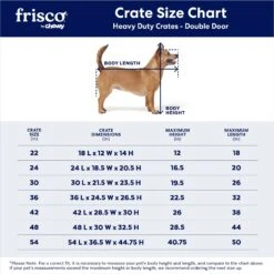 Frisco XX-Large Heavy Duty Double Door Wire Dog Crate, 54 Inch -WoofyPlay Store 97489 PT2. AC SS1800 V1667859374