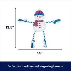 Frisco Holiday Snowman Plush With Rope Squeaky Dog Toy & Frisco Holiday Reindeer Plush With Rope Squeaky Dog Toy -WoofyPlay Store 986174 PT2. AC SS1800 V1698257848
