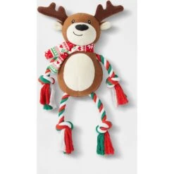 Frisco Holiday Snowman Plush With Rope Squeaky Dog Toy & Frisco Holiday Reindeer Plush With Rope Squeaky Dog Toy -WoofyPlay Store 986174 PT5. AC SS1800 V1698258175