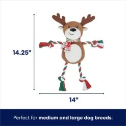 Frisco Holiday Snowman Plush With Rope Squeaky Dog Toy & Frisco Holiday Reindeer Plush With Rope Squeaky Dog Toy -WoofyPlay Store 986174 PT6. AC SS1800 V1698258115