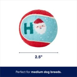 Frisco Holiday Ho Ho Ho Fetch Squeaky Tennis Ball Dog Toy & Frisco Holiday Arctic Friends Stuffing-Free Skinny Plush Squeaky Dog Toy -WoofyPlay Store 986310 PT2. AC SS1800 V1698258115